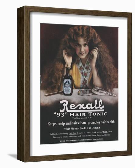 Rexall, Hair Shampoo Tonic, USA, 1910-null-Framed Giclee Print