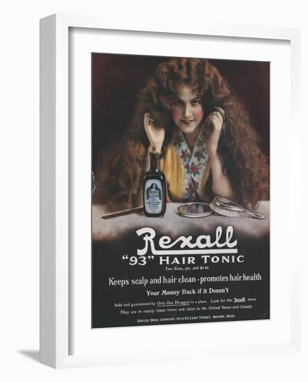 Rexall, Hair Shampoo Tonic, USA, 1910-null-Framed Giclee Print