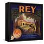 Rey Brand - San Fernando, California - Citrus Crate Label-Lantern Press-Framed Stretched Canvas