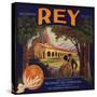 Rey Brand - San Fernando, California - Citrus Crate Label-Lantern Press-Stretched Canvas