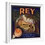 Rey Brand - San Fernando, California - Citrus Crate Label-Lantern Press-Framed Art Print