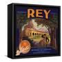 Rey Brand - San Fernando, California - Citrus Crate Label-Lantern Press-Framed Stretched Canvas