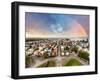 Reykjavik Cityspace with Rainbow-TTstudio-Framed Photographic Print