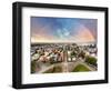 Reykjavik Cityspace with Rainbow-TTstudio-Framed Photographic Print