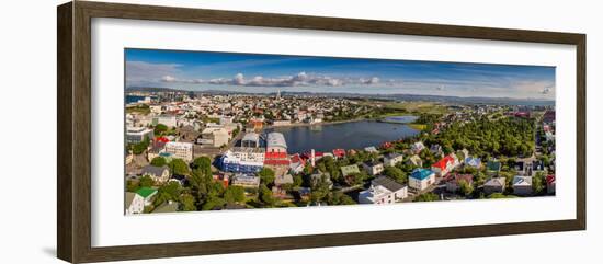 Reykjavik, Iceland, This image was shot using a drone.-null-Framed Photographic Print