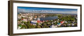 Reykjavik, Iceland, This image was shot using a drone.-null-Framed Photographic Print