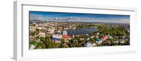 Reykjavik, Iceland, This image was shot using a drone.-null-Framed Photographic Print