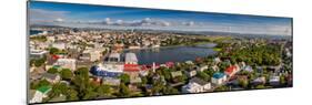 Reykjavik, Iceland, This image was shot using a drone.-null-Mounted Photographic Print