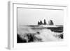 Reynisdrangar Birds-Philippe Sainte-Laudy-Framed Photographic Print