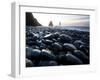 Reynisdrangar Rock Formations and Black Beach, Vik, Iceland-Peter Adams-Framed Photographic Print