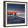 Reynisfjara Beach in sunset-Belinda Shi-Framed Photographic Print