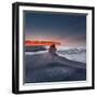 Reynisfjara Beach in sunset-Belinda Shi-Framed Photographic Print