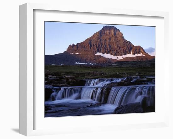 Reynolds Creek below Reynolds Mountain at sunrise, Glacier National Park, Montana, USA-Charles Gurche-Framed Premium Photographic Print