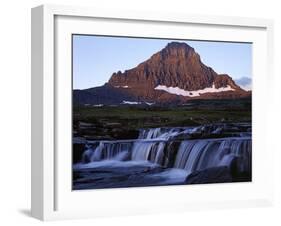 Reynolds Creek below Reynolds Mountain at sunrise, Glacier National Park, Montana, USA-Charles Gurche-Framed Premium Photographic Print