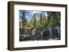 Reynolds Mountain and Virginia Falls, Glacier National Park, Montana, USA-Roddy Scheer-Framed Photographic Print