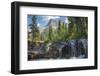 Reynolds Mountain and Virginia Falls, Glacier National Park, Montana, USA-Roddy Scheer-Framed Photographic Print