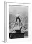 Reynolds Performs a Balancing Act on Roof in New York City-null-Framed Art Print