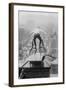 Reynolds Performs a Balancing Act on Roof in New York City-null-Framed Art Print