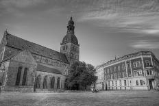 Old Medieval Tower and Sculptures on Famous Charles Bridge in Prague, Czech Republic.-rglinsky-Photographic Print