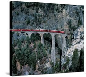 Rhaetian Railway Berninapass-null-Stretched Canvas