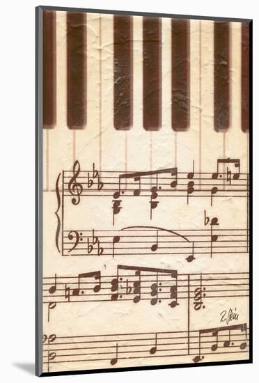 Rhapsodic Notes over Piano-Rene Stein-Mounted Art Print