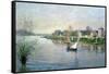 Rhe Seine at Argenteuil, 1872-Alfred Sisley-Framed Stretched Canvas