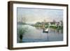 Rhe Seine at Argenteuil, 1872-Alfred Sisley-Framed Premium Giclee Print
