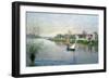 Rhe Seine at Argenteuil, 1872-Alfred Sisley-Framed Premium Giclee Print