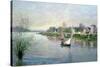 Rhe Seine at Argenteuil, 1872-Alfred Sisley-Stretched Canvas