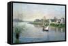 Rhe Seine at Argenteuil, 1872-Alfred Sisley-Framed Stretched Canvas