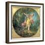 Rhea Sylvia Fleeing from the Wolf, 1756-Francois Boucher-Framed Giclee Print