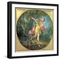 Rhea Sylvia Fleeing from the Wolf, 1756-Francois Boucher-Framed Giclee Print