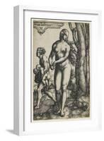 Rhea Sylvia (Romulus and Remus), C. 1530-Heinrich Aldegrever-Framed Giclee Print