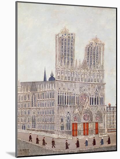 Rheims Cathedral, c.1923-Louis Vivin-Mounted Giclee Print