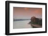 Rhein River at dusk, Speyer, Rhineland-Palatinate, Germany-null-Framed Photographic Print