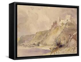 Rheinfels and St. Goar-William Callow-Framed Stretched Canvas