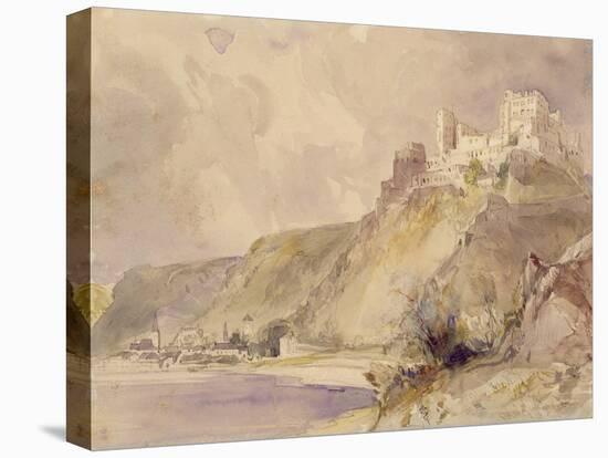 Rheinfels and St. Goar-William Callow-Stretched Canvas