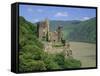 Rheinstein Castle Overlooking the River Rhine, Rhineland, Germany, Europe-Roy Rainford-Framed Stretched Canvas