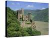 Rheinstein Castle Overlooking the River Rhine, Rhineland, Germany, Europe-Roy Rainford-Stretched Canvas