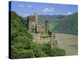 Rheinstein Castle Overlooking the River Rhine, Rhineland, Germany, Europe-Roy Rainford-Stretched Canvas