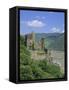 Rheinstein Castle Overlooking the River Rhine, Rhineland, Germany, Europe-Roy Rainford-Framed Stretched Canvas