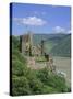 Rheinstein Castle Overlooking the River Rhine, Rhineland, Germany, Europe-Roy Rainford-Stretched Canvas