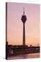 Rheinturm and Rheinkniebrucke, Dusseldorf, Nordrhein-Westfalen, Germany, Europe-Markus Lange-Stretched Canvas