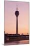 Rheinturm and Rheinkniebrucke, Dusseldorf, Nordrhein-Westfalen, Germany, Europe-Markus Lange-Mounted Photographic Print