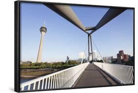 Rheinturm Tower and Frank Gehry Buildings at Media Harbour (Medienhafen)-Markus Lange-Framed Photographic Print