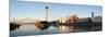 Rheinturm Tower with Neuer Zollhof Buildings at Media Harbour, Dusseldorf-null-Mounted Photographic Print