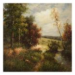 Meadow Trail-Rhes-Mounted Art Print