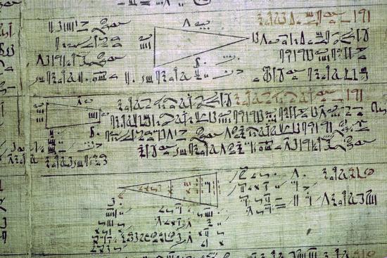 'Rhind Mathematical Papyrus, from Thebes, Egypt, c1550 BC. Artist ...