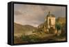 Rhine Landscape with Werner Chapel Near Oberwesel-Johann G Pulian-Framed Stretched Canvas