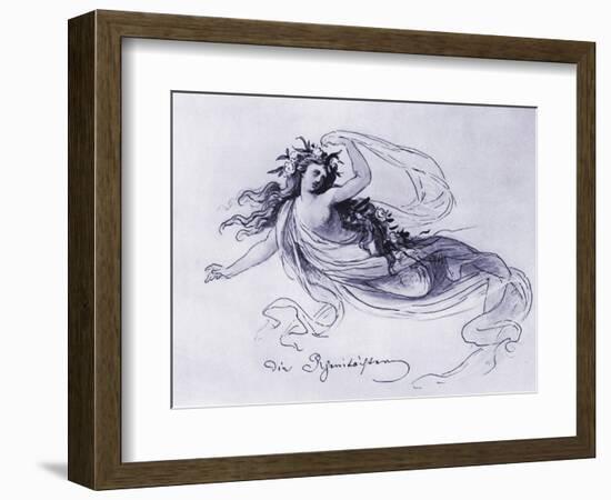 Rhine maiden costume design-Franz Seitz-Framed Giclee Print